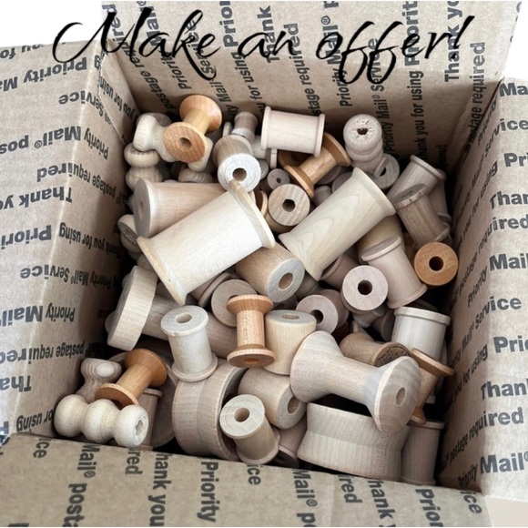 Other - Lot 200 Various Wooden Spools Crafts